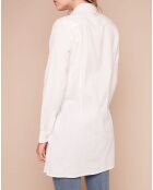 Chemise longue Mage unie & broderies blanche